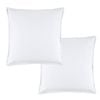 Bianca Pair of Wellington White Linen Cotton European Pillowcases