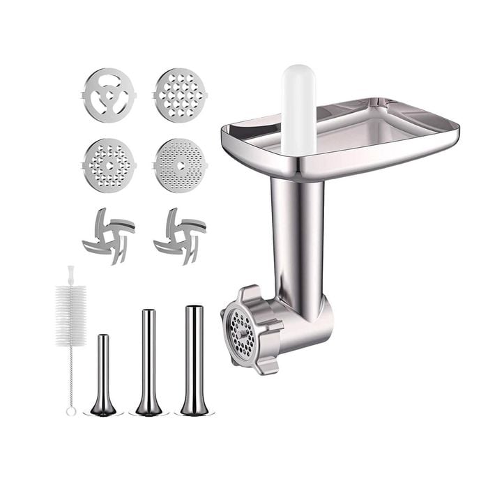 Kitchee Meat Food Grinder Sausage Attachment - Compatible with KitchenAid Mixers