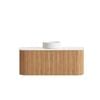 Attica Bentwood 1200mm English Oak Fluted Vanity With Carrara Stone Top