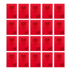 20x Spirax P105 Pp Cover Exercise Notebook A4 248 Pages 4mm Dotted Thirds Red
