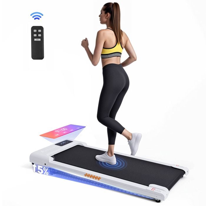 Advwin 5% Incline Walking Pad Electric Treadmill for Home 120kg Capacity & 1–6km/h & Low Noise