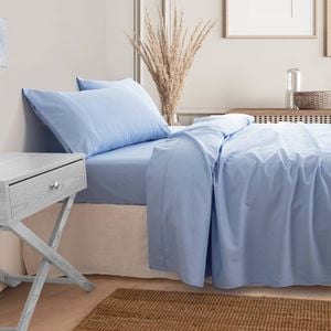 Royal Comfort 3000 Thread Count Bamboo Cooling Sheet Set Light Blue Queen