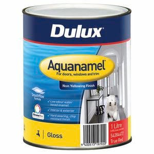 Dulux 1L Enamel Paint Aquanamel Gloss True Red