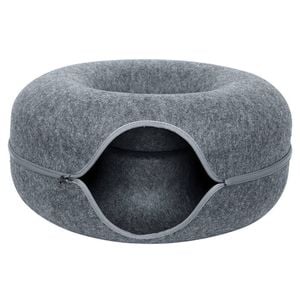 Provecta Large Felt Cat Tunnel Bed Dark Grey - Dark Grey