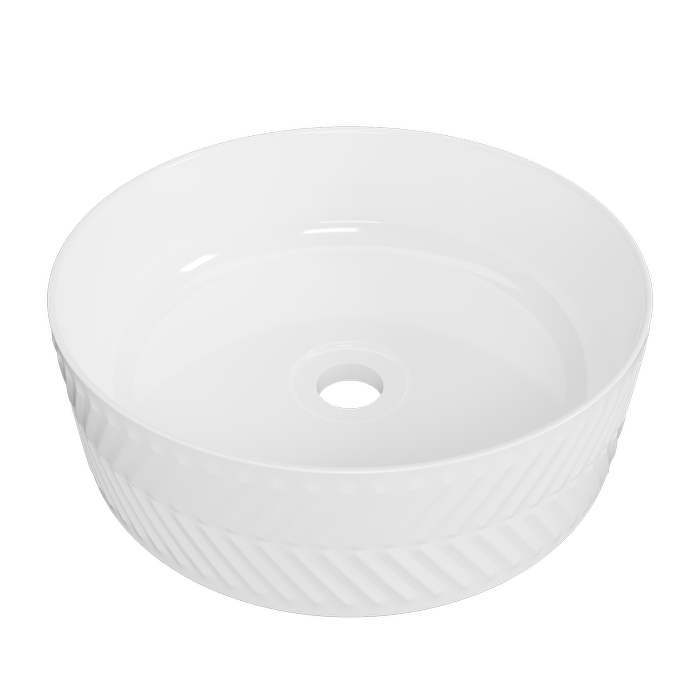 New England Joinery 360mm White Gloss Allure Arrow Basin - White Gloss