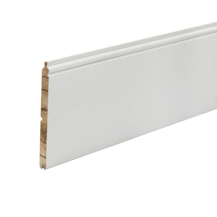 140 x 12mm 5.4m White Lining Board Pine FJ Primed 321
