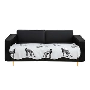 SOGA Four-Seater White Leopard Print 90x260cm Throw Blanket Sofa Cover