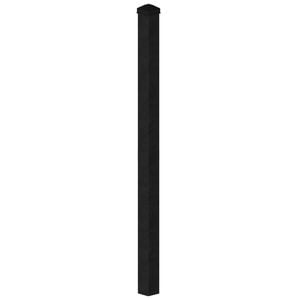 FenceLab 65 x 65 x 2600mm Black Powdercoated Steel In-Ground Post