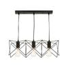 Mercator 240V 3 Light Matt Black Prism Vista Pendant Light