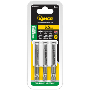 Kango 6.5mm Diamond Pro Mini Diamond Hole Saw 3 Pack