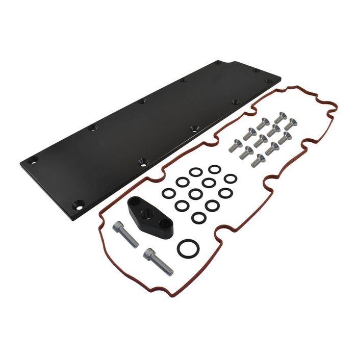 Cal Custom GM Gen.4 LS2 LS3 Engine Valley Cover Black Aluminium - DOD Delete