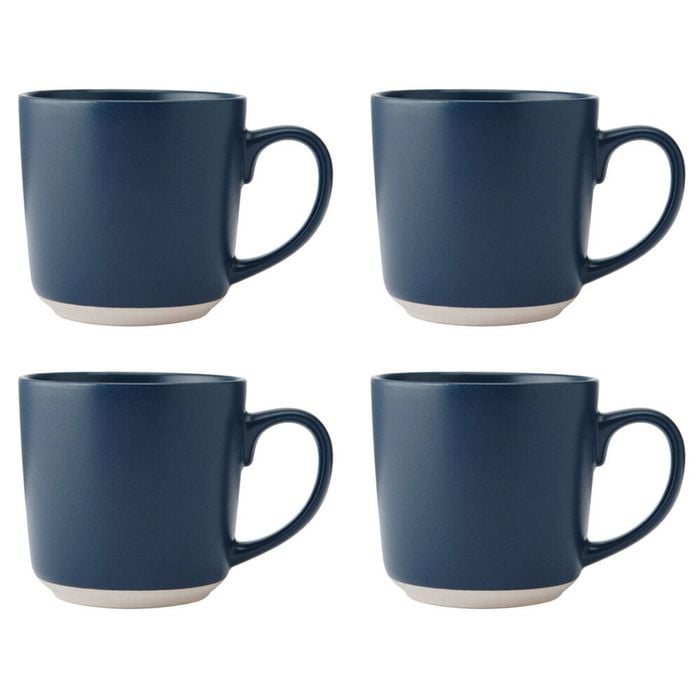 4PK La Cafetiere Ceramic Coffee Mug Drinkware 350ml - Navy