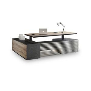 Modern Furniture PHOENIX 2.0 Sit Stand Electric Lift Desk - Oak & Black