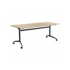 Olg Uniflip Table Black Frame New Oak Smooth Top L1800mm X W900mm