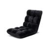 Artiss Floor Lounge Sofa Bed Floor Black Velvet Chair