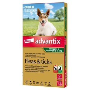 Advantix Dog Flea & Tick Treatment Up to 4kg – 3 Pack
