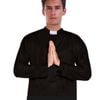 Mens PRIEST Father Costume Religious Halloween Robe Church Collar Vicar Preacher