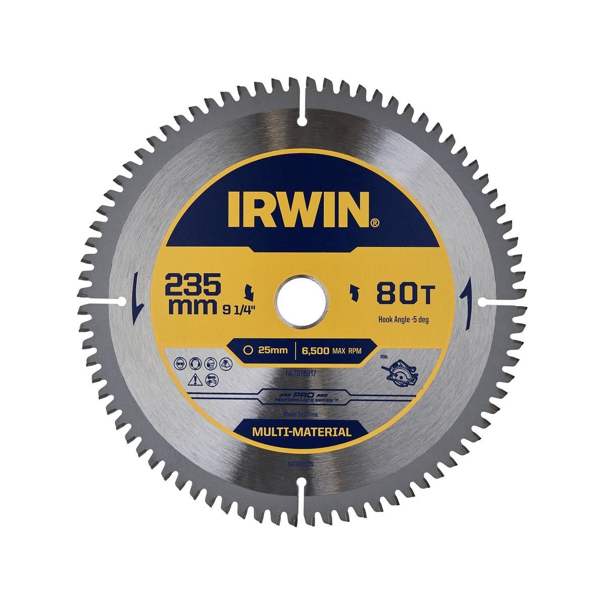 IRWIN 235mm 80T Marathon Pro Multi Material Circular Saw Blade ...