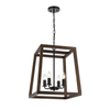 Telbix Dalton Modern Pendant Hanging Lamp Light Metal Wood Black Walnut Matte Wood Tones