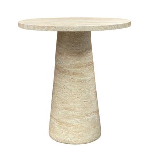 Home Bazar 70 x 75cm Travertine Finish Marzamemi Bistro Table 