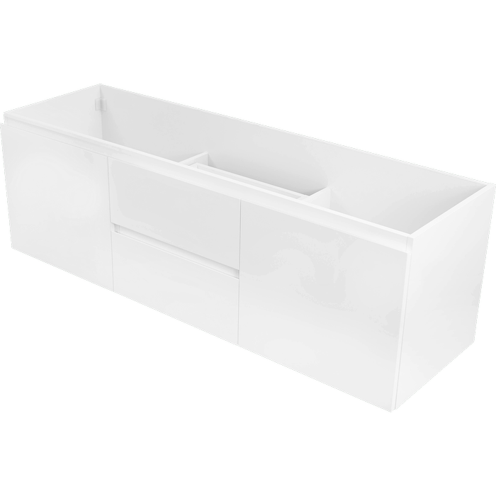 CIBO 1500mm Gloss White Tonic Wall Hung Bathroom Vanity - Cabinet Only
