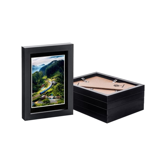 Nicola Spring Photo Frames with 4" x 6" Mount - 5" x 7" - Black - Pack of 5