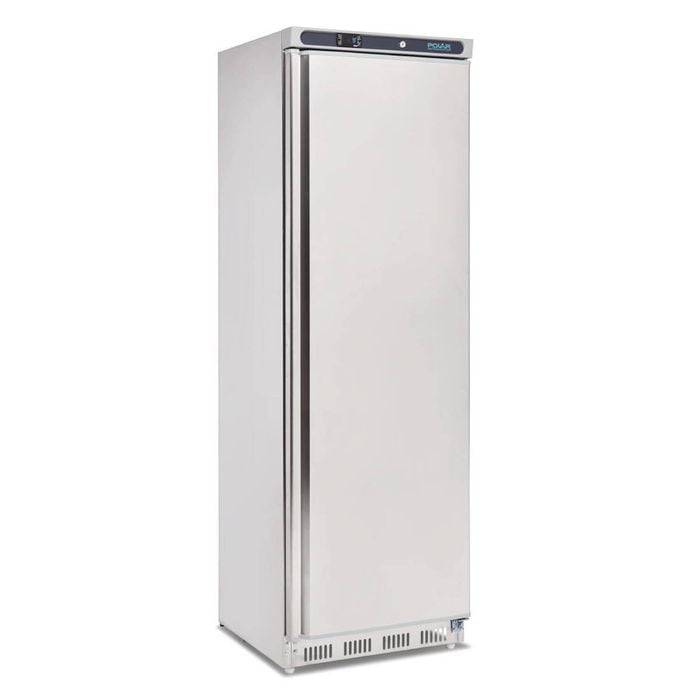 Polar C-Series Upright Fridge Stainless Steel 400Ltr - Commercial Solid Door Upright Fridges (CD082-A)