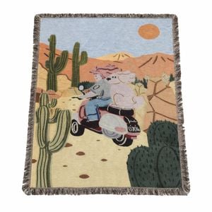 Anycozy Throw Blanket 130x160cm Motorcycle Printed Camping Mat