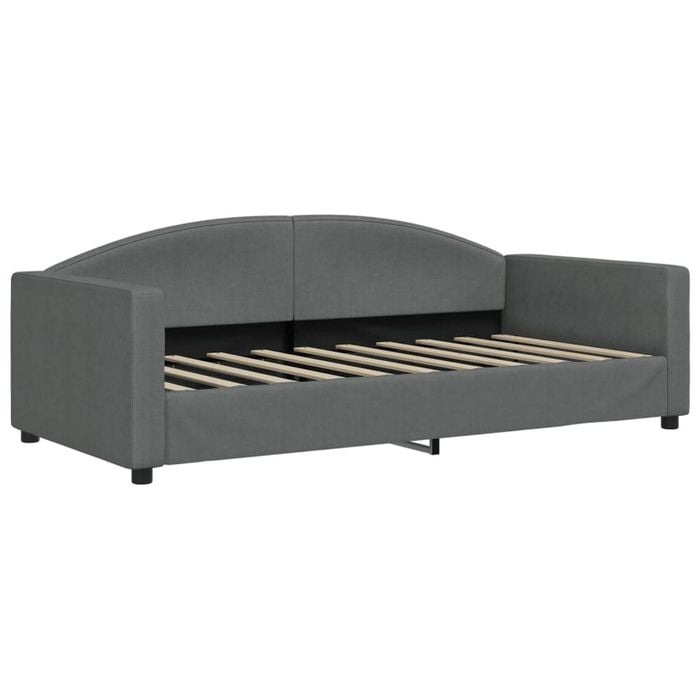vidaXL Day Bed Single Size 2-in-1 Single  Bed Sleeper Sofa Dark Grey Fabric