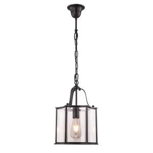 Vencha Brentwood 1 Light Traditional Pendant - Black