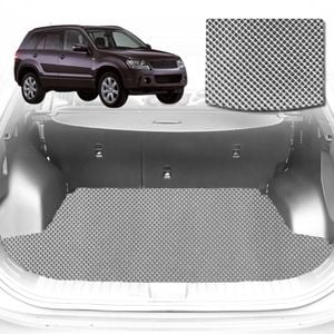 6D Diamond Car Boot Mat for Suzuki Grand Vitara (5-Door) SQ, JT2005-2015-Cargo Mat-Grey-Outback GT
