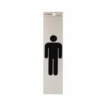 Sandleford 245 x 58mm Gentlemen Symbol Silver Self Adhesive Sign