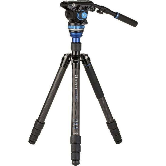 Benro Reverse-folding Carbon Fiber Travel Tripod With S6pro Fluid Video Head