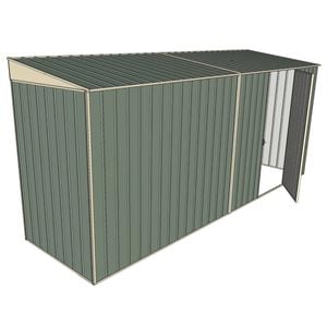 Build-A-Shed 1.2 x 4.5 x 2.0m Skillion Single Hinged Side Door Shed - Green