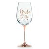 Bride To Be Rose Gold Stem Wine Glass Gold 430ml Drinking Cup