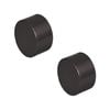 Pillar 25mm Black Curtain Rod Finial Cap - 2 Pack