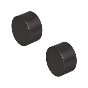 Pillar 25mm Black Curtain Rod Finial Cap - 2 Pack