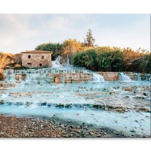 Terme Di Saturnia Mill Waterfall   Print 100% Australian Made 120 x 90cm  (Stretched)