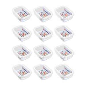12PK Lemon & Lime Yorkshire Glass Fresh Lock Food Container 1.5L