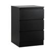 Oikiture Bedside Tables Set of 2 Side Table Storage Cabinet Nightstand Black