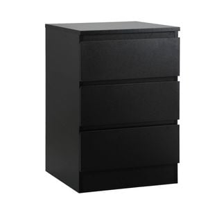 Oikiture Bedside Tables Set of 2 Side Table Storage Cabinet Nightstand Black