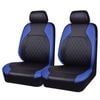Catzon 4Pcs Car Seat Cover PU Leather Universal Front Seat Protector-Blue