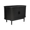 Dining Room Buffet Ribbed Sideboard Cabinet Black