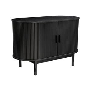 Dining Room Buffet Ribbed Sideboard Cabinet Black