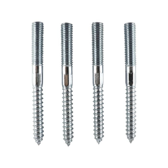 Everhang M12 x 120mm Zinc Plated Hanger Bolt - 4 Pack