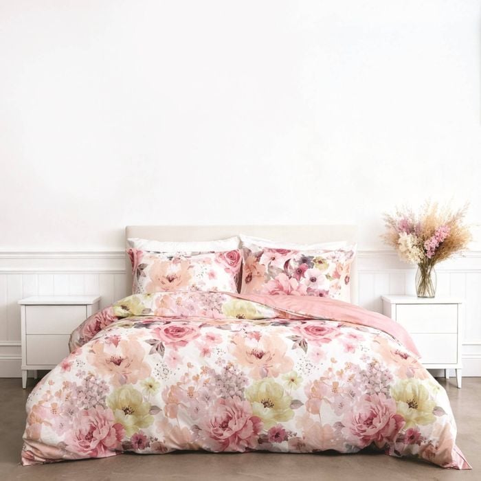 Odyssey Living Sabine Quilt Cover Set Cotton Home Bedding Double Multicoloured
