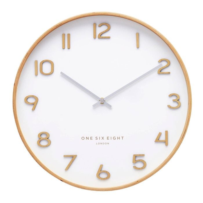 One Six Eight London WALLACE White 53cm Silent Wall Clock