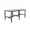 Olg Axis Bar Leaner Black Frame New Oak Smooth Top L1800mm X W1200mm