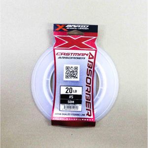 YGK XBraid Absorber 50m Castman Monofilament Shock Fishing Leader 20lb
