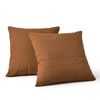 Dreamaker Ellis Seersucker European Pillowcase Rust Twin Pack